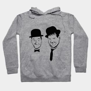 Laurel and Hardy Ink in Black and White Hoodie
